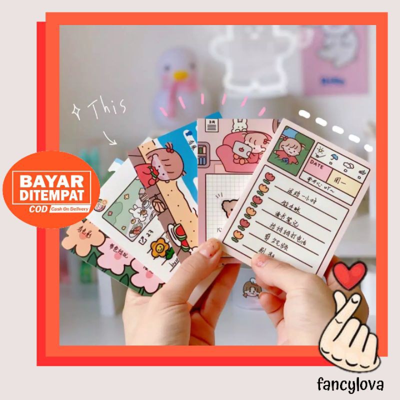 

Memo Gaya Korea Mini Buku Catatan Kecil Lucu Kertas Diary Scrapbook DIY Fancylova (YF-UIPK)