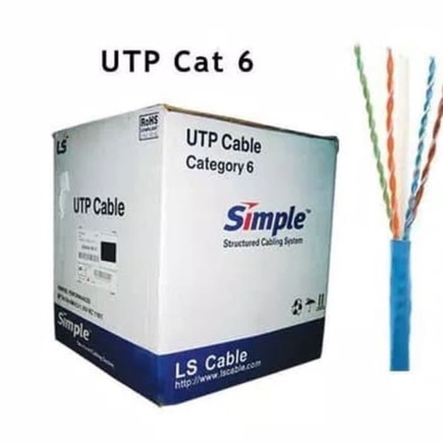 LS kabel LAN Simple UTP cat.6 Gigabit | cat6 jaringan Ethernet Cable ORIGINAL