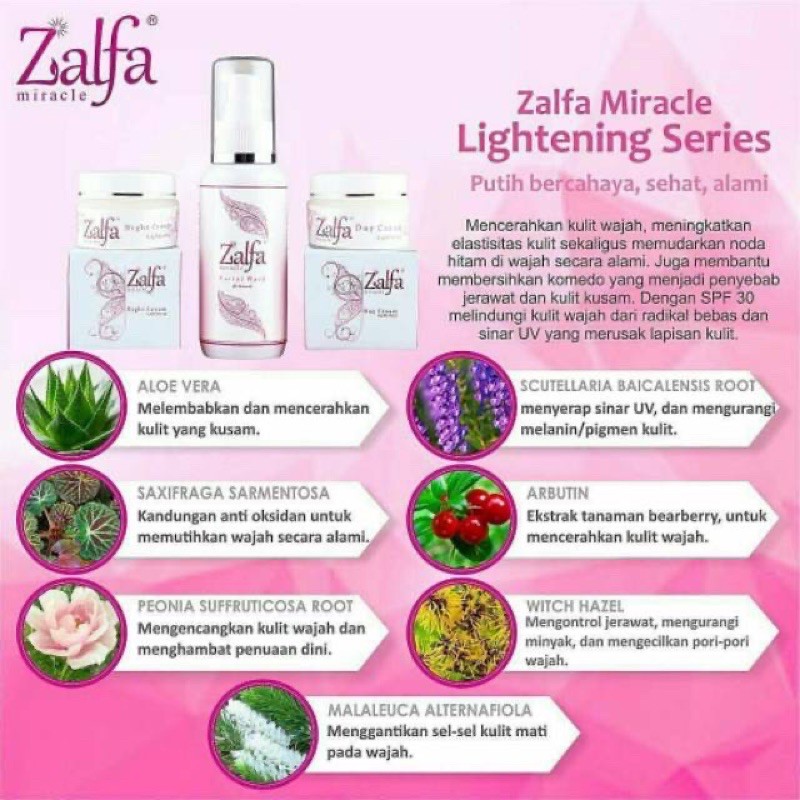 Zalfa miracle skincare paket lightening