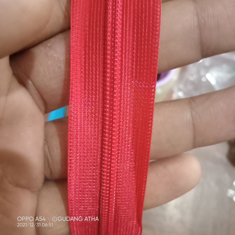 12pcs Sleting Resleting Jepang Invisible Zipper Gamis  25cm /10 inch Lusinan Grosir Murah Berkualitas-Merah
