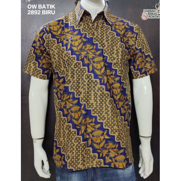 kemeja batik pria , batik print lengan pendek OW BATIK