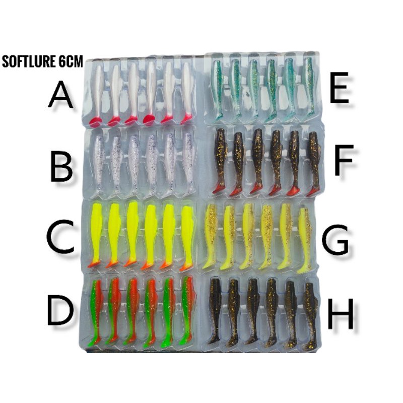Soft Lure Mini 6 cm isi 6pcs Lure Casting