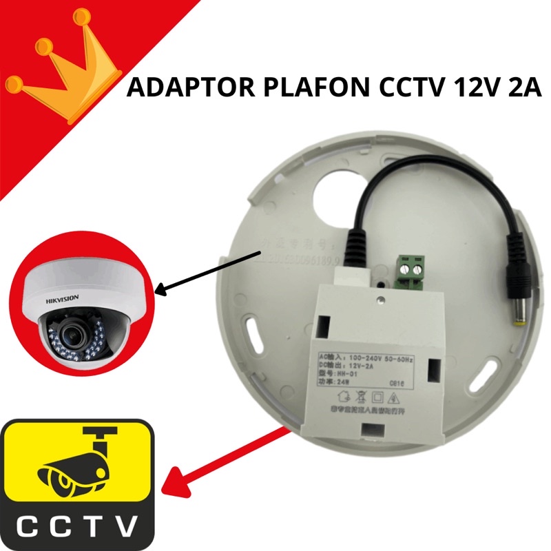 ADAPTOR CCTV Adaptor kamera power supply 12V 2A dome