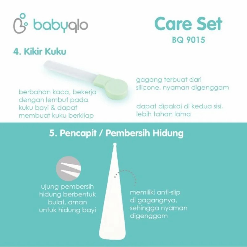 Babyqlo 6In1 Manicure Set / Care Set (Perlengkapan Manikur Bayi 6In1)