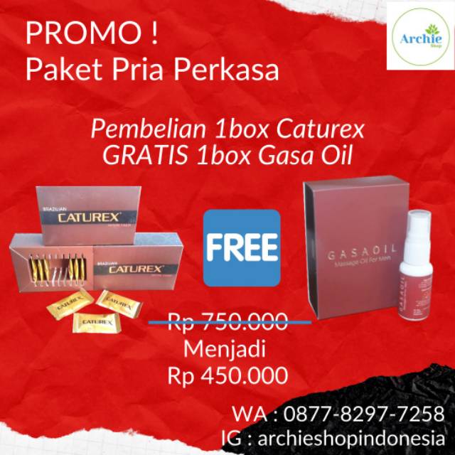 PROMO 1 BOX CATUREX FREE 1 BOX GASA-OIL BPOM - STOK TERBATAS