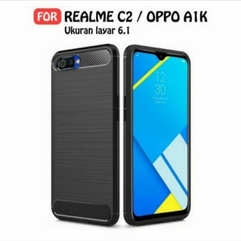 Realme C1 C2 C3 soft case silikon carbon