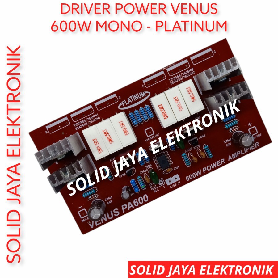 KIT POWER VENUS 600W MONO PLATINUM DRIVER AMPLIFIER AMPLI PA600 WATT TANPA TR FINAL DRIVER 600W MONO