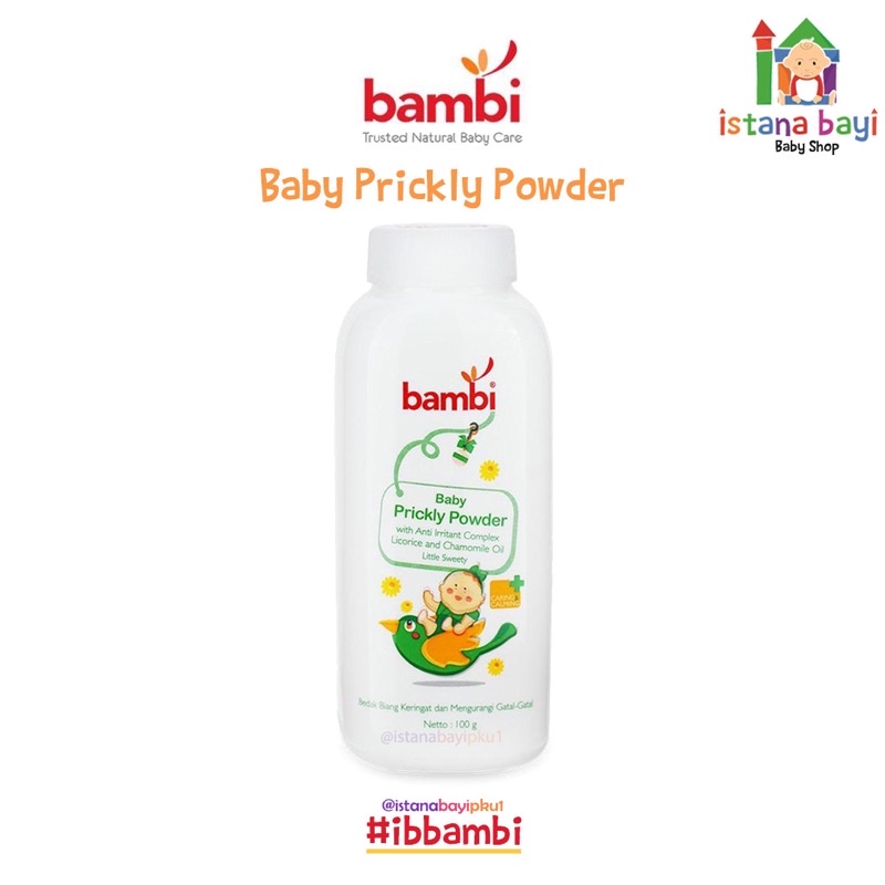 Bambi Baby Prickly Heat Baby Powder 100 gr - Bedak bayi