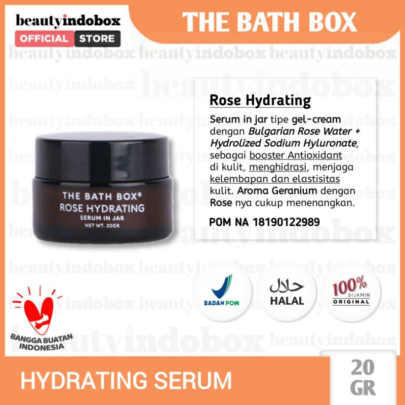 THE BATH BOX TBB Rose Hydrating Serum in Jar - serum hidrasi menghidrasi