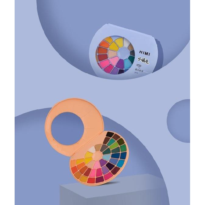 

Favorit] Miya Himi Solid Watercolor Set With Brush - 24, Blue Light Rain