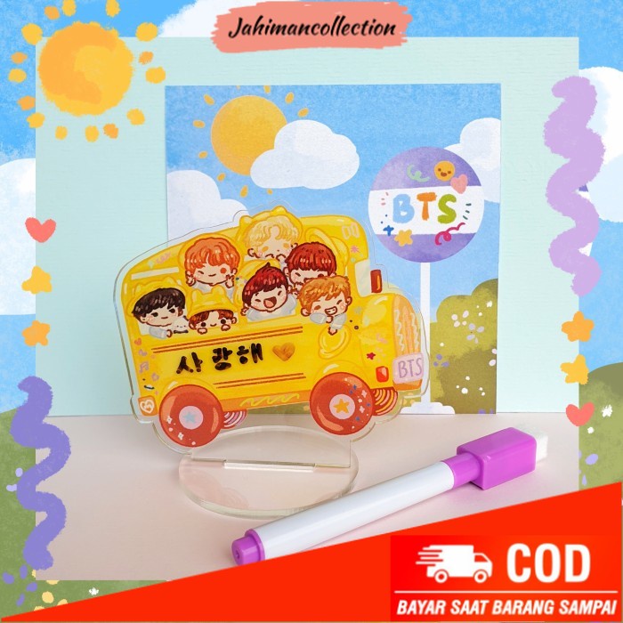 

✨ BISA COD ✨ BTS Kindergarten Bus Memopad