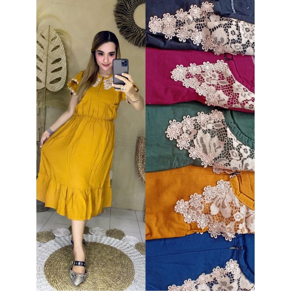 daster Elsa Ikatan cinta lengan tumpuk