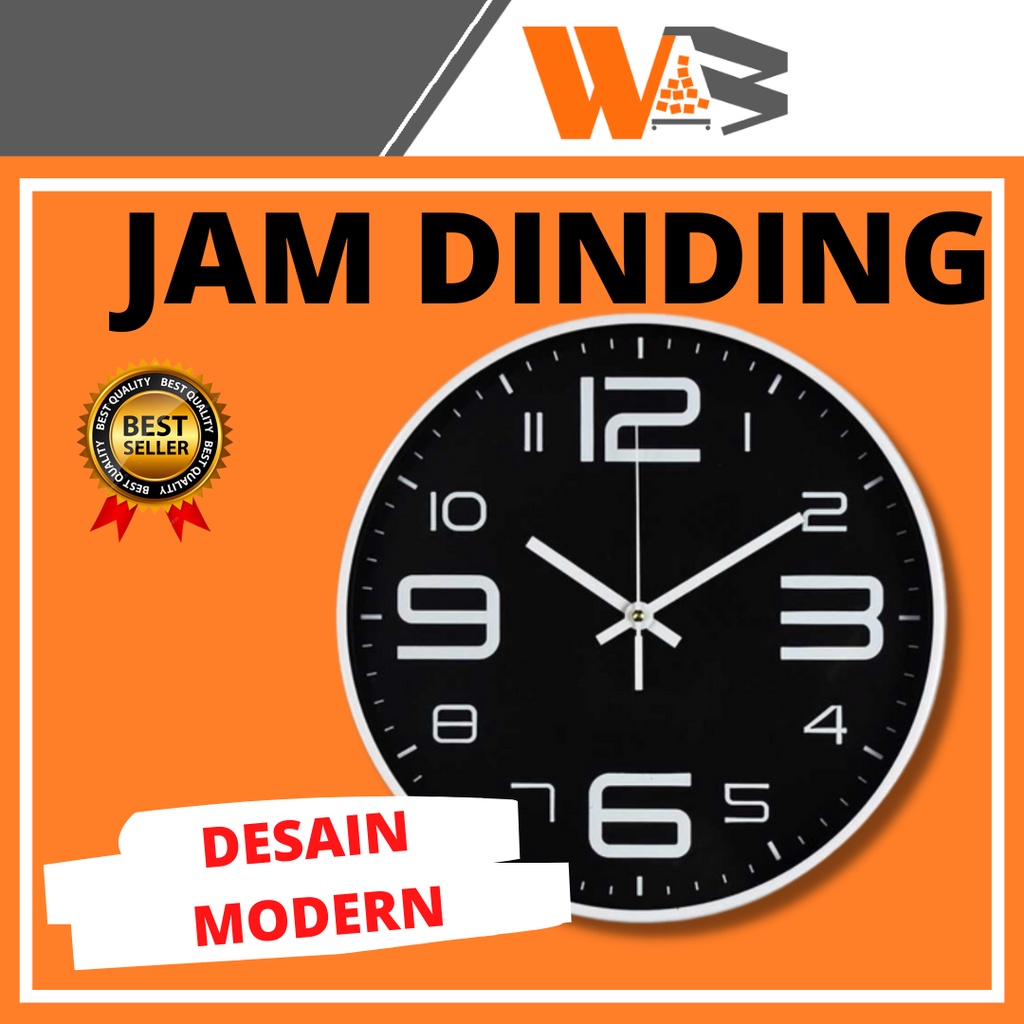 COD Jam Dinding Bulat Quartz Creative Design Modern