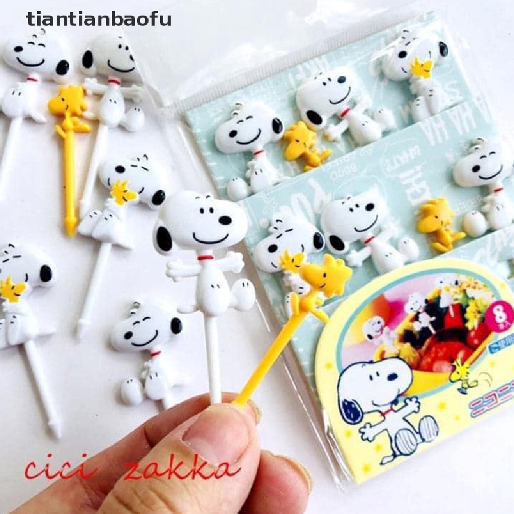 [tiantianbaofu] Fruit Fork Mini Cartoon Kids Fruit Pick Toothpick Bento Lunches Party Decor Boutique