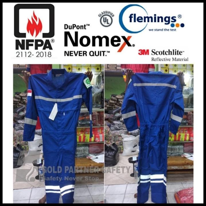 Wearpack Coverall Flemings Nomex Dupont Asliii 4,5 Oz Nomex Iiia Nfpa