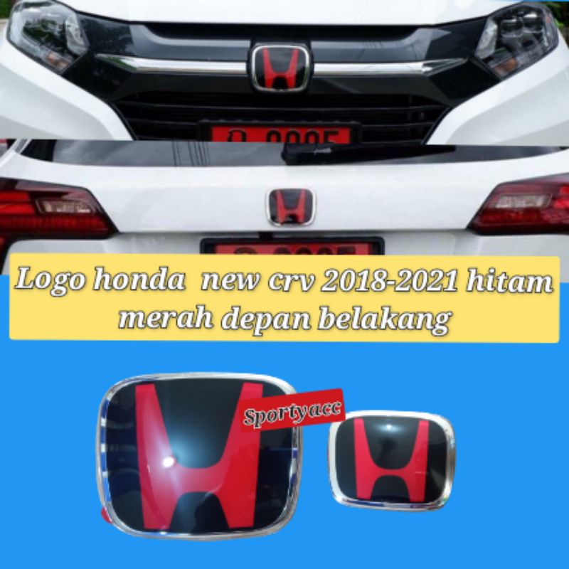 logo honda new hrv 2018-2021 hitam merah original