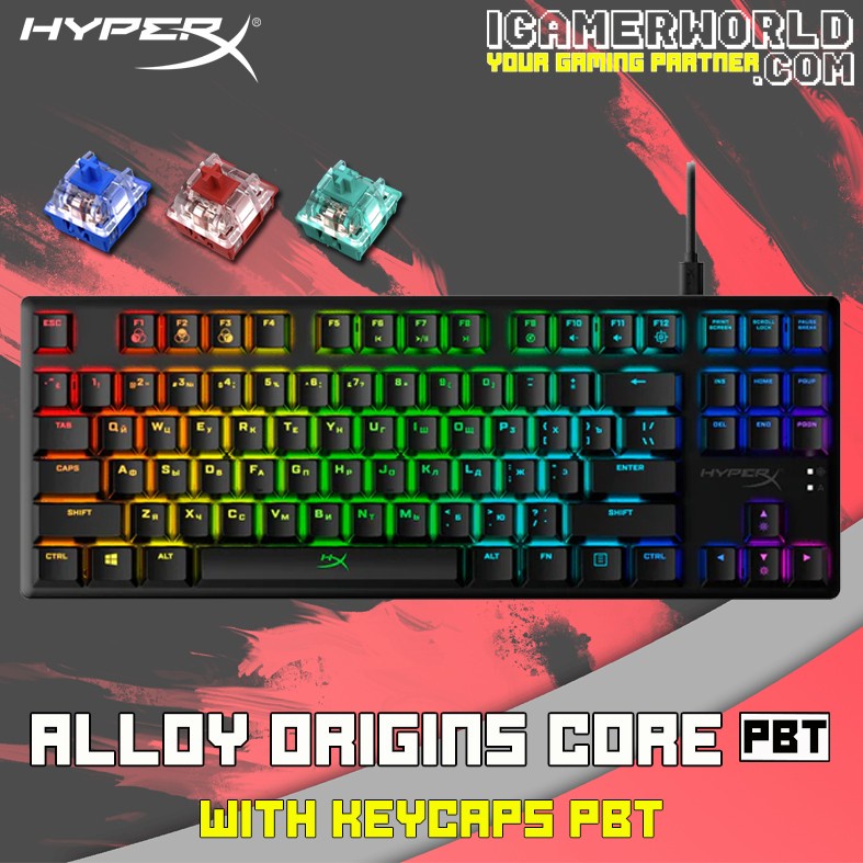 Jual Hyperx Alloy Origins Core Pbt Keycaps Tkl Mechanical Gaming