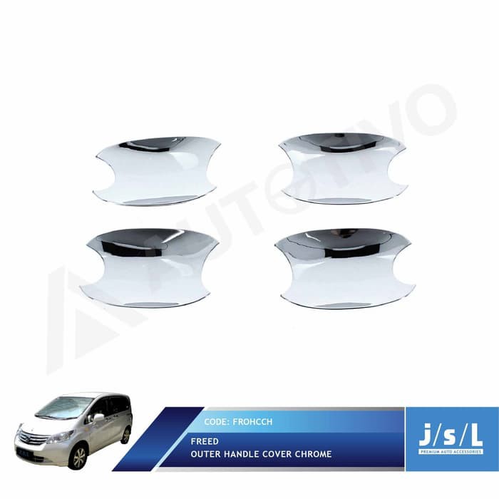 Aksesoris Tambahan Fariasi JSL Mangkok Pintu Honda Freed Outer Handle Cover Chrome
