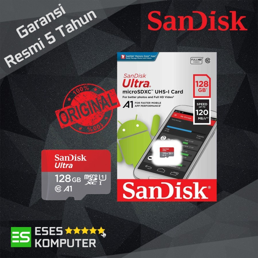 Micro SD Card SanDisk A1 Ultra 120MB/S Class 10 UHS-1 MicroSD Original