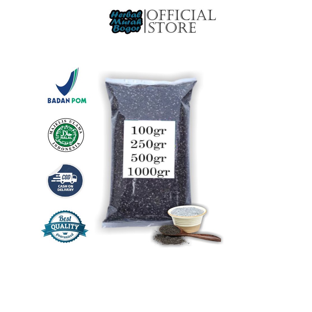 

(PAKET 2 BUNGKUS) Black Chia Seed Mexico Organic 250 gr