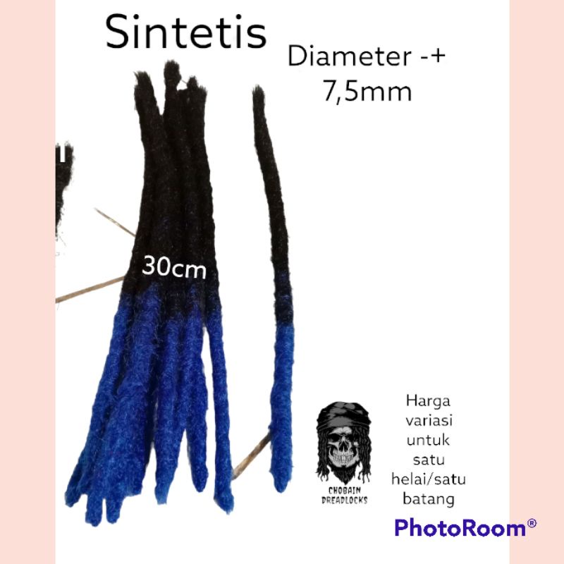 rambut gimbal sintetis 30cm mix
