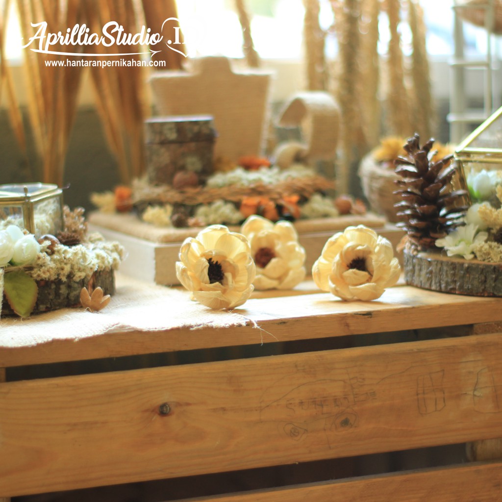 Bunga Kering Aesthetic Klobot Jagung Asli Nusantara
