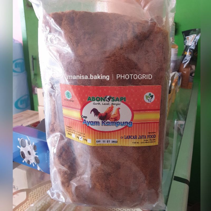 

ABON SAPI ASLI CAP AYAM KAMPUNG 1 KG