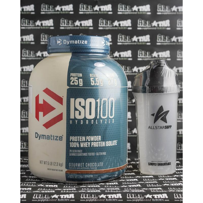 Jual Dymatize Iso100 5 Lbs Plus Shaker Whey Protein Isolate Shopee