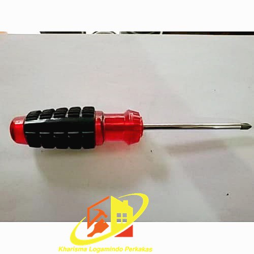 Khrsma JKT - MURAH OBENG GAGANG KARET 6 x 100 MM + plus (+) SCREWDRIVER MDL TEKIRO  KLP