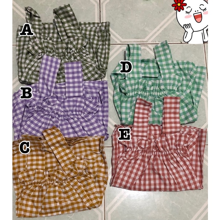 Atasan dress ruffle tanktop anak perempuan 2-4 tahun bahan katun