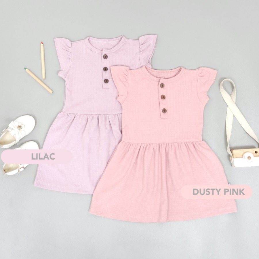 Mooi button peplum dress