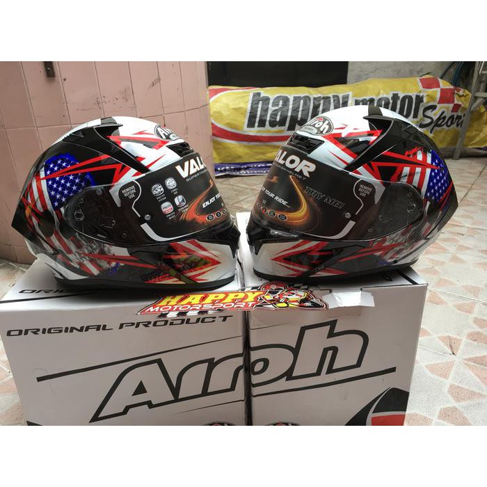 HELM FULLFACE AIROH VALOR ORIGINAL FRANCE TYPE SAM USA FLAG M L XL XXL