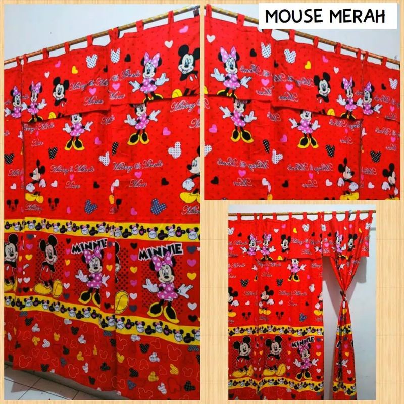 Hordeng pintu jendela mikymouse minimouse gorden pintu jendela kordeng pintu jendela karakter
