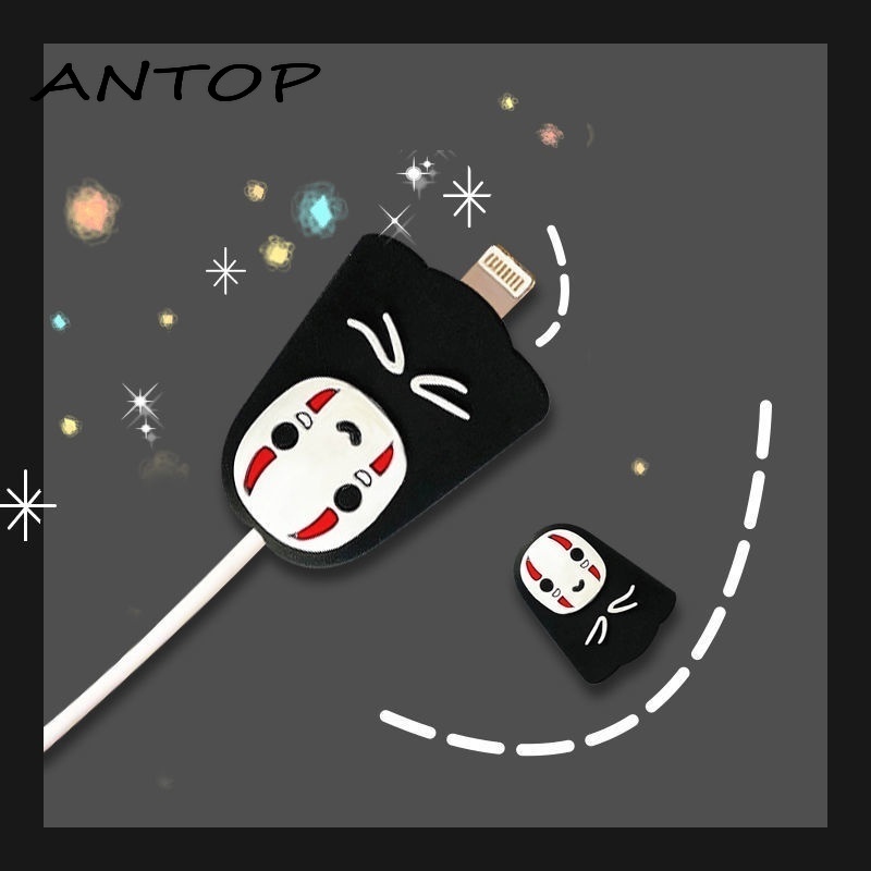 Lucu Kartun Kabel Data Penutup Pelindung Gigitan Kawat Silikon Untuk Semua Aksesoris Ponsel ANTOP