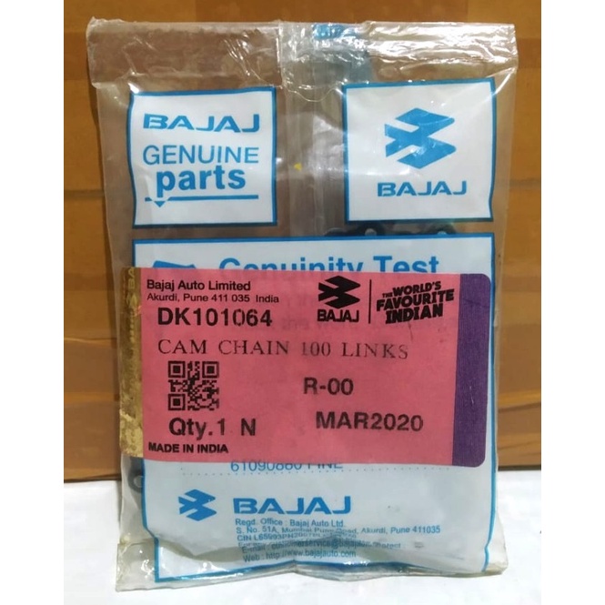 RANTAI KETENG CHAIN TIMING MOTOR BAJAJ PULSAR 220 ASLI ORIGINAL