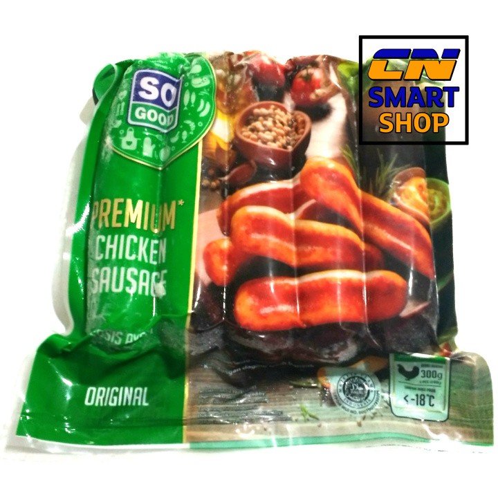 Jual So Good Premium Chicken Sausage Original 300 g Shopee Indonesia