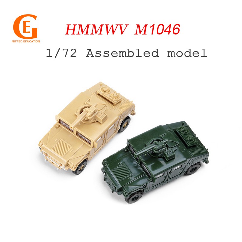 2Pcs Mainan Mobil Hummer US HMMWV 4D DIY Skala 1 / 72