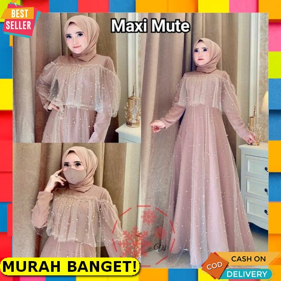 Gamis Syari Brokat Renda Gamis Butiq Modis Mewah Pesta Kondangan Premium Terbaru 2021 Promo Murah Ma