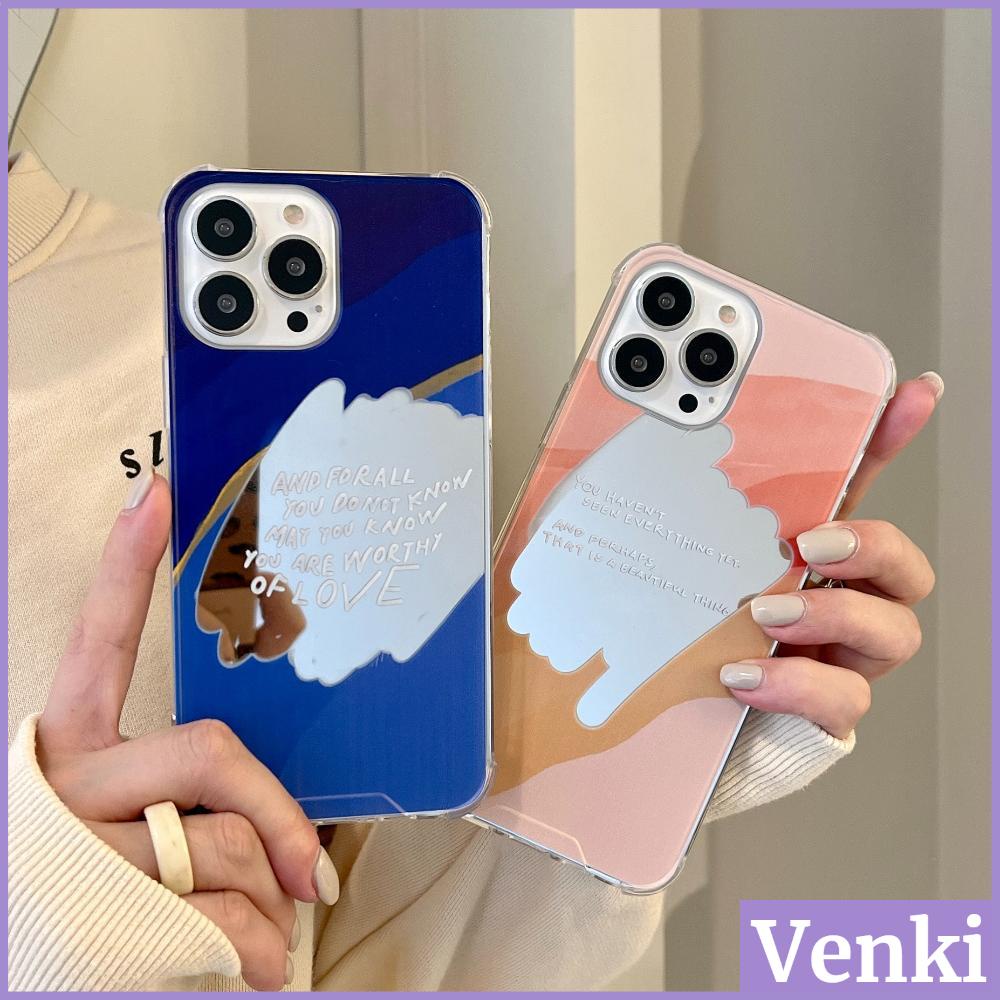 Casing Iphone 13 Pro Max / 12 Pro Max / 11 Pro Max / 7 Plus / Xr / Xs Max + / 8 + Aksen Cermin + Tulisan