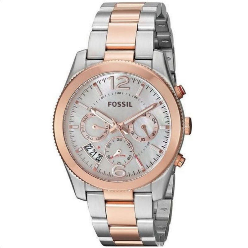 Jam Tangan Wanita Fossil ES4135 Boyfriend Mother Of Pearl Dial Original