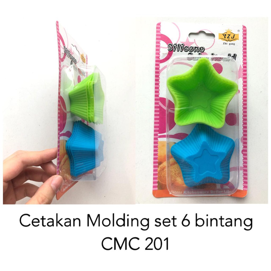 Cetakan Molding Set 6 Kotak/Hati/Cetakan Molding Coklat / Cetakan Molding Kue /Silicone Cake Mould