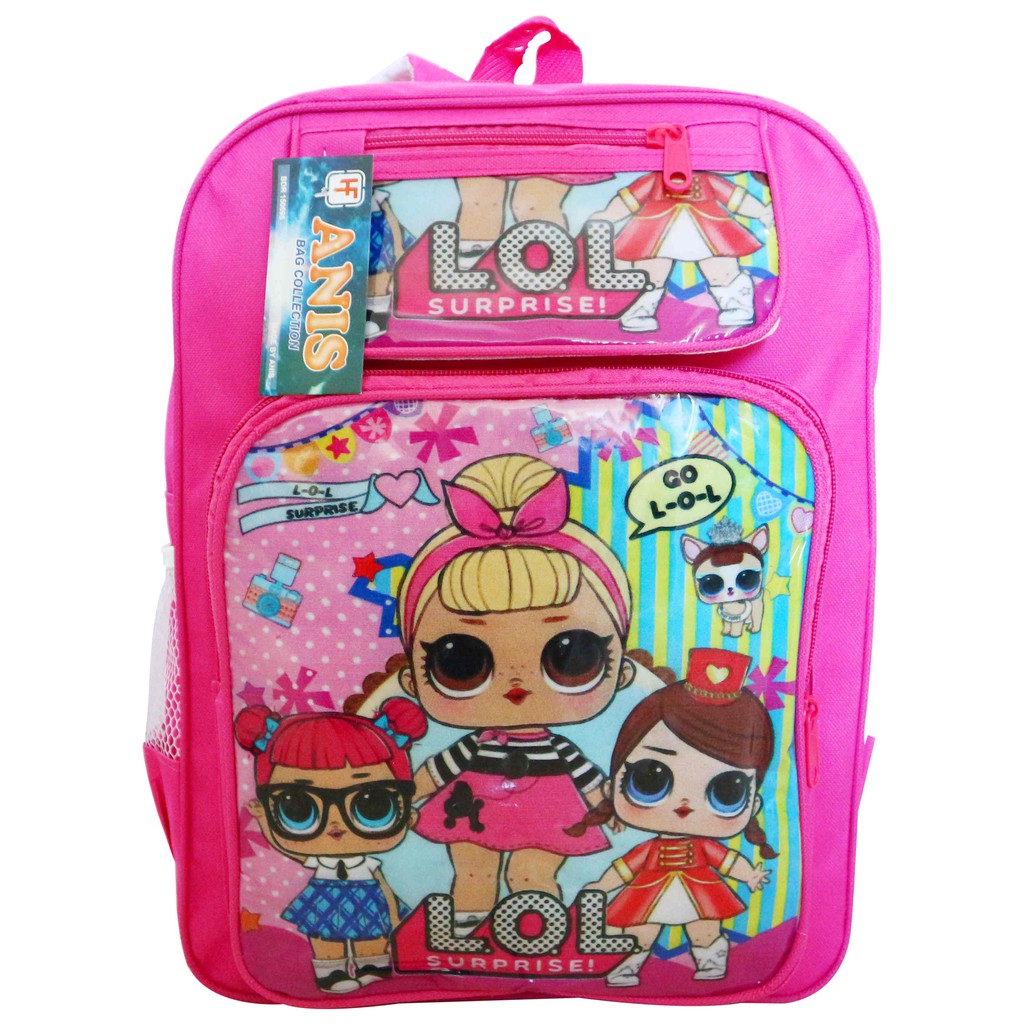 Tas Anak Cewek Imut Cantik LOL Surprise Pink Backpack Sekolah Piknik