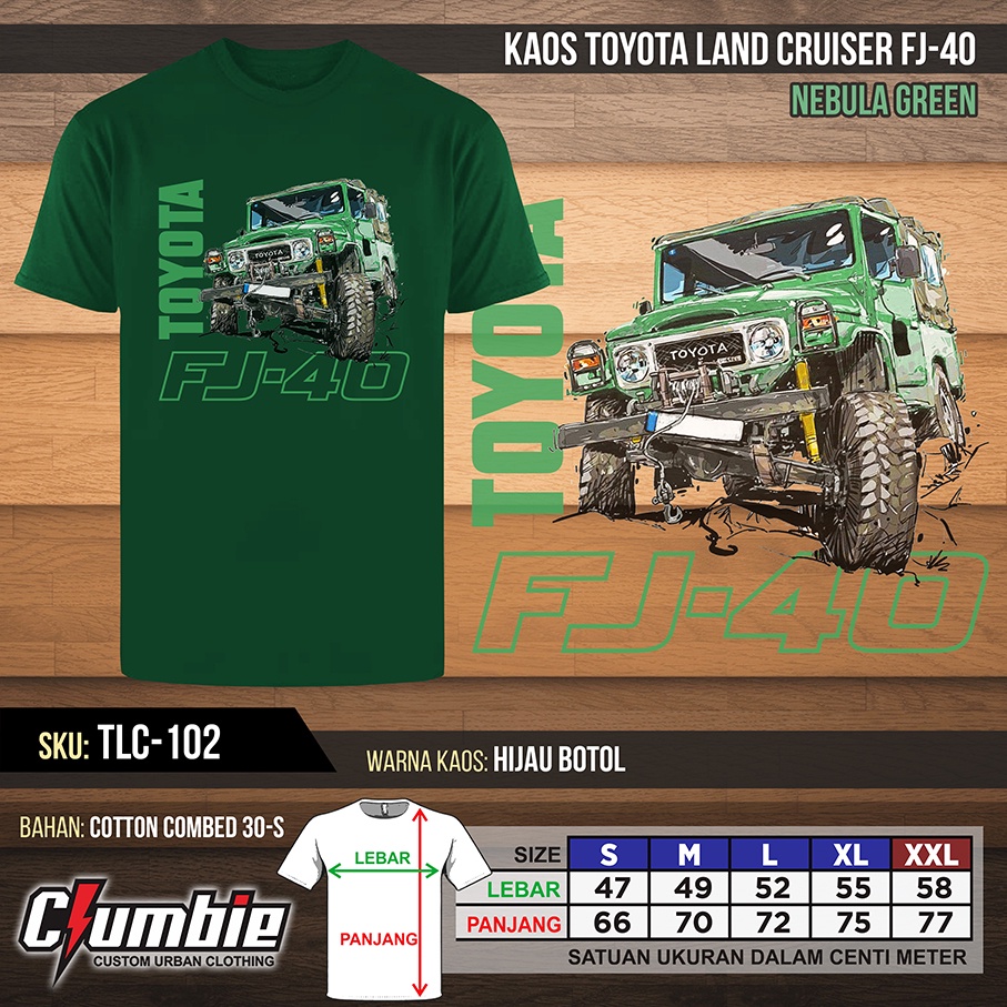 Kaos TOYOTA LAND CRUISER FJ-40 (HIJAU)