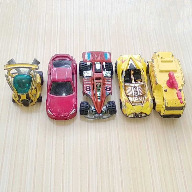 Paket 5 Mainan / Pajangan Mobil Diecast Hot Wheels Toys Bekas Murah 02