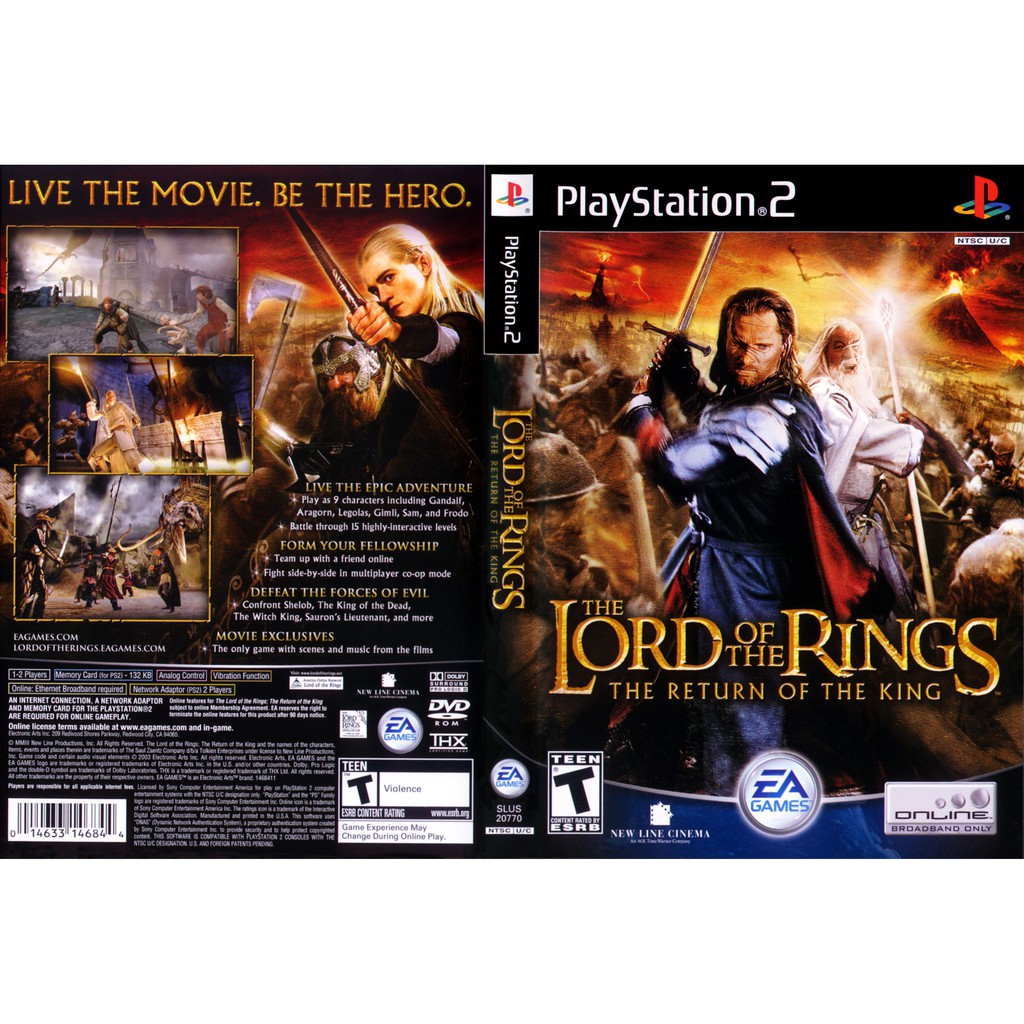 Kaset PS2 LOTR : Return Of The KIng