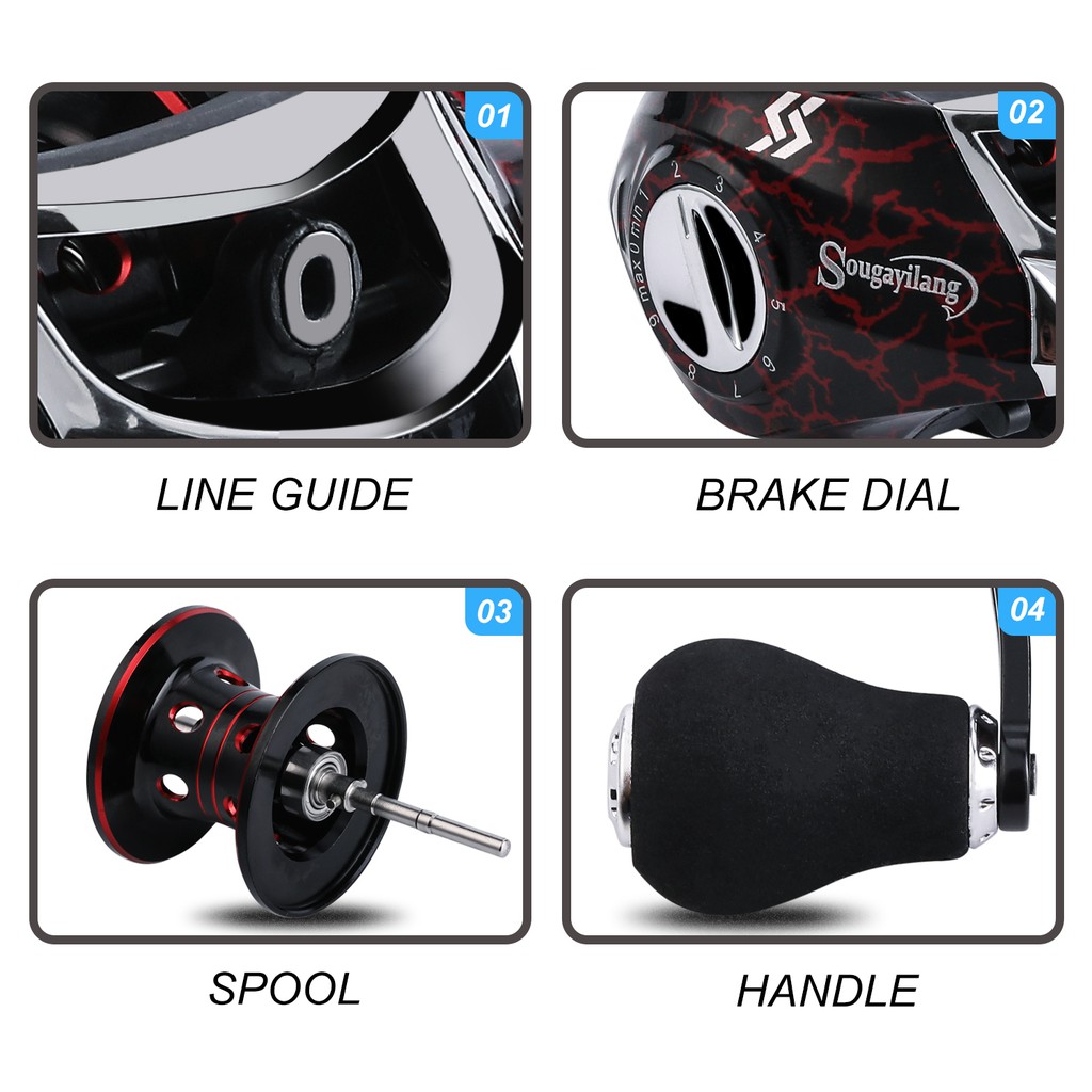 Sougayilang 4 Warna 18 + 1BB Fishing Reel 8KG Max Baitcasting Fishing Reel Untuk Memancing