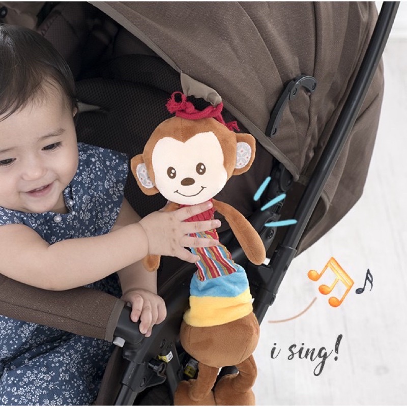 Imundex Mainan Boneka Bayi Berbunyi dan Getar Mainan edukasi sensorik motorik bayi Boneka Gantungan Stroller