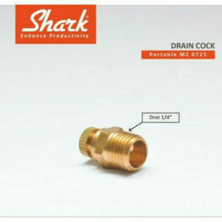 Drain Cock Nepple Buang Air Compressor Shark tipe MZ 07-25