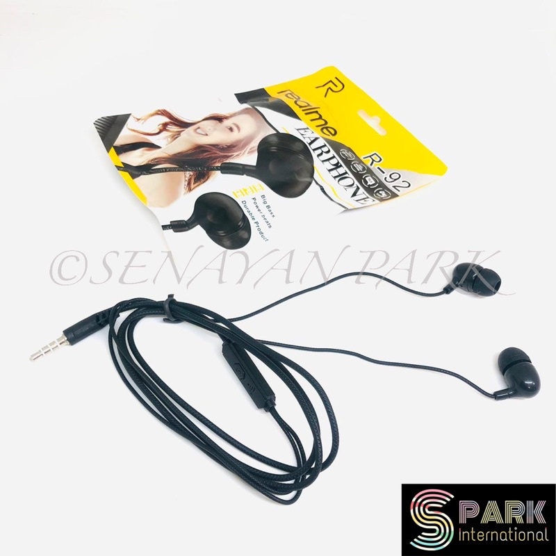 HANDSFREE REALME R92 + MIC STEREO EARPHONE R92 EXTRA BASS PROMO SEN