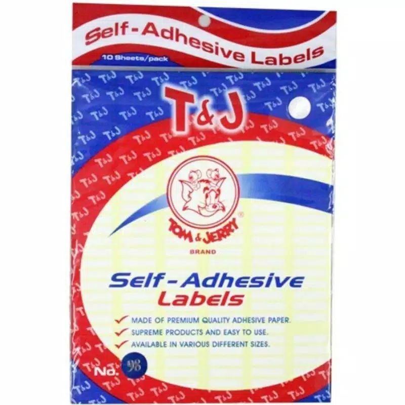 

Label Sticker Tom and Jerry T&J No. 98 Self Adhesive Labels